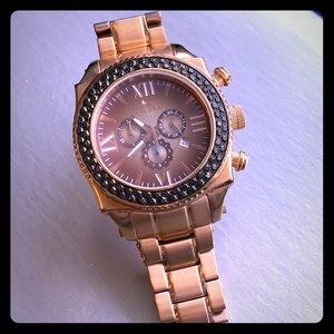 Porsamo Blue Rose Gold with 3karat Black Diamonds